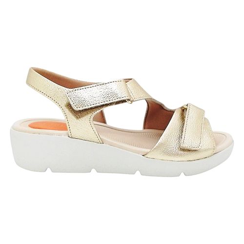 Sandália Anabela Usaflex Ouro