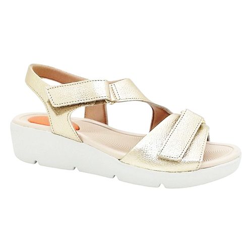 Sandália Anabela Usaflex Ouro