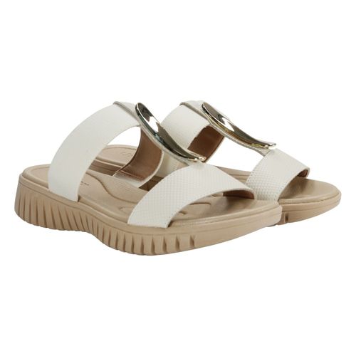 Tamanco Anabela Usaflex Ud11003 Marfim