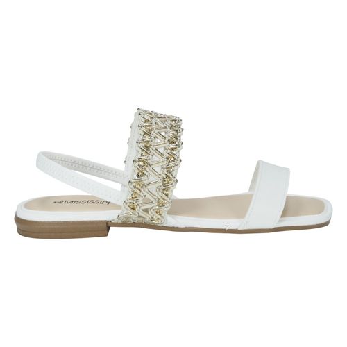 Sandalia Rasteira Mississipi J0441 Branco