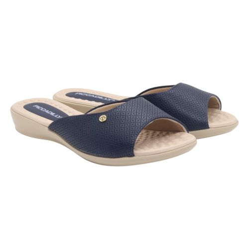 Tamanco Anabela Piccadilly Marinho