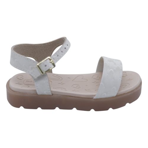 Sandalia Rasteira Molekinha Led Branco