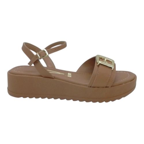 Sandália Rasteira Vizzano Camel