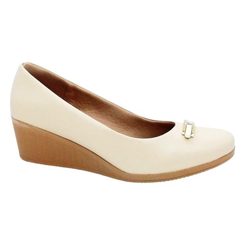 Scarpin Salto Anabela Usaflex AA3812 Bege