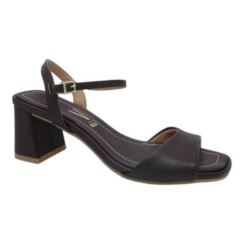 Sandália Salto Bloco Vizzano Chocolate