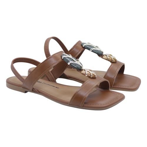 Sandalia Rasteira Dakota Caramelo