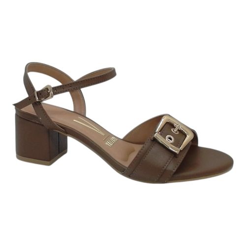 Sandália Salto Bloco Vizzano Marrom