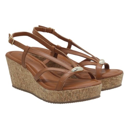 Sandalia Anabela Bottero Caramelo