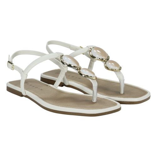 Sandália Rasteira Ramarim 2523200 Creme