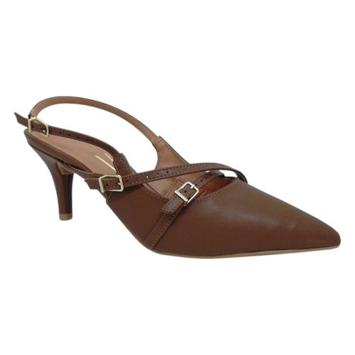 Scarpin Salto Fino Vizzano Marrom