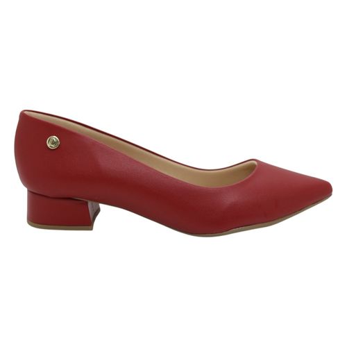 Scarpin Salto Bloco Pisamare 448.6357 Vermelho