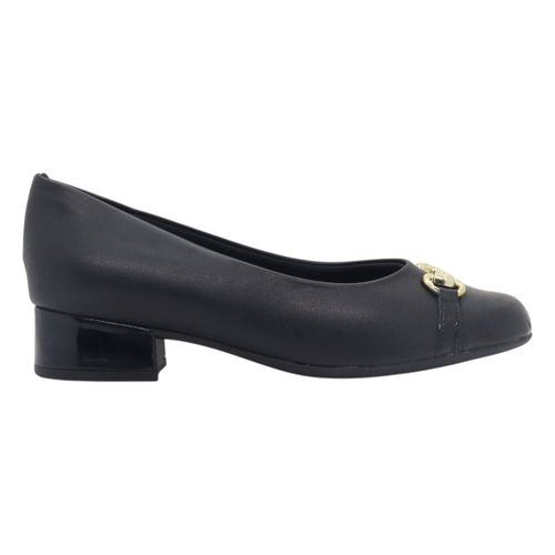 Scarpin Salto Bloco Piccadilly Preto