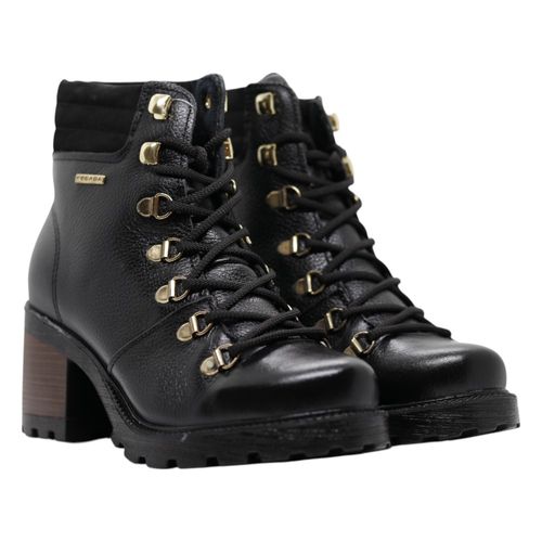 Bota Salto Cano Curto Pegada Preto