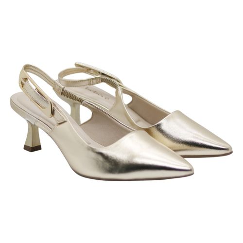 Scarpin Bebece Chanel Dourado