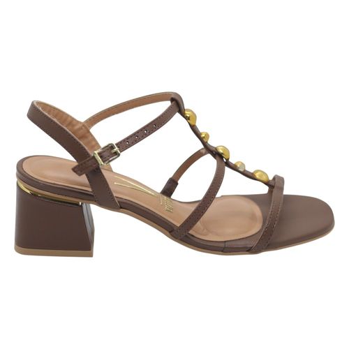 Sandália Salto Bloco Vizzano 6428.153 Marrom