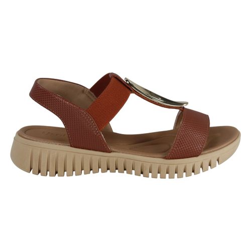 Sandália Anabela Usaflex Ud11002 Terracota