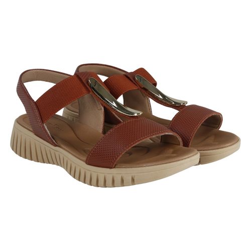 Sandália Anabela Usaflex Ud11002 Terracota