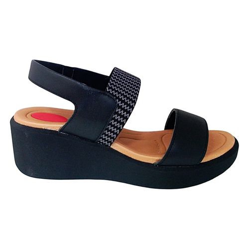 Sandália Anabela Usaflex Preto