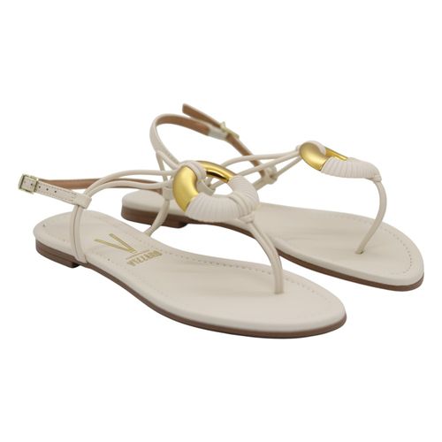 Sandália Rasteira Vizzano 6371.1001 Creme