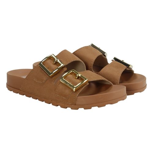 Tamanco Rasteira Moleca 5436.401 Camel