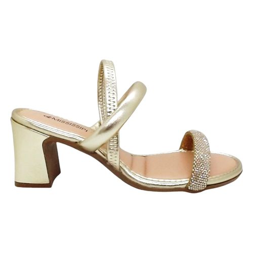 Sandália Salto Bloco Mississipi Ouro