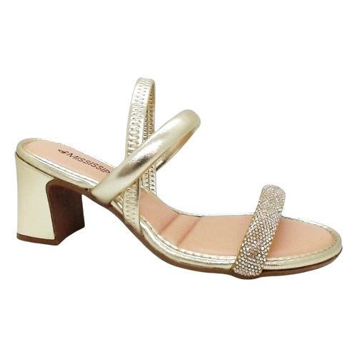 Sandália Salto Bloco Mississipi Ouro