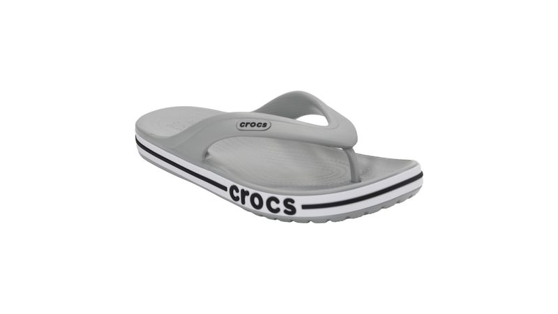 Chinelo Crocs Bayaband Flip 205393 Cinza