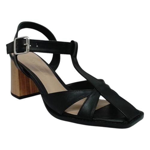 Sandália Salto Bloco Fiorenzza New Mestico Preto