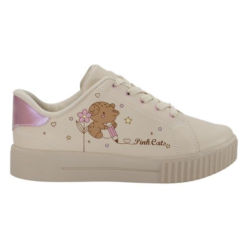 Tênis Pink Cats Inf. V6013 Bege