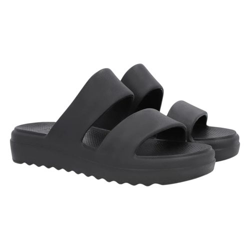 Chinelo Slide Usaflex Mocca Poofy Preto