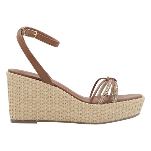 Sandalia Anabela Via Marte 188-019 Marrom