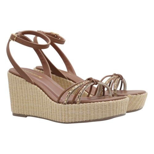 Sandalia Anabela Via Marte 188-019 Marrom