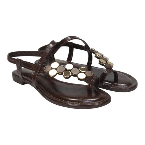 Sandália Rasteira Mississipi J0421 Chocolate