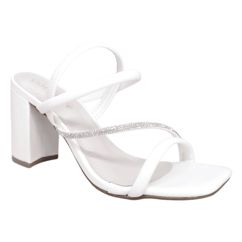 Sandália Salto Bloco Via Marte Branco