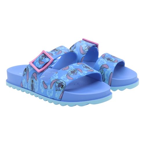 Chinelo Slide Stitch Grendene Kids Azul