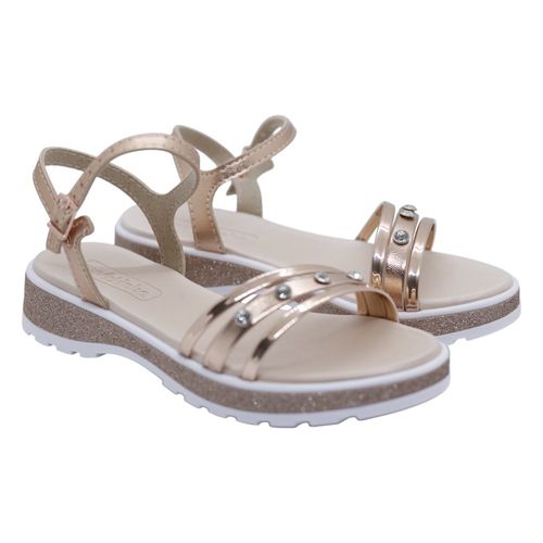 Sandália Rasteira Molekinha Ouro