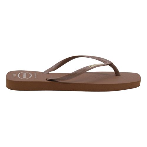 Chinelo Havaianas Slim Square Logo Pop Ferrugem