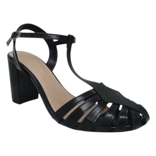 Sandália Salto Bloco Livia Preto