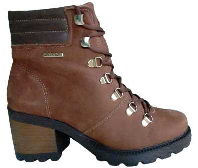 Bota Salto Cano Curto Pegada Terracota