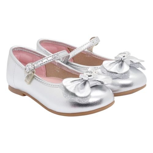 Sapatilha Molekinha Metalizada Prata