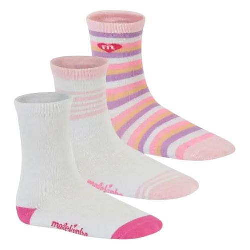 Meia Cano Alto Molekinha 28/32 Multicores