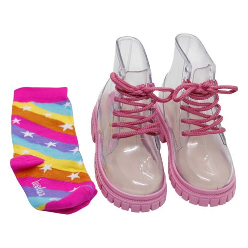 Bota Coturno Luelua Chloe Transparente