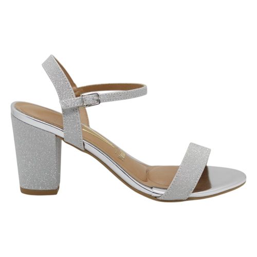 Sandália Salto Vizzano 6262.474 Gliter Prata