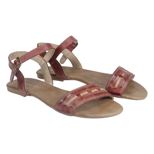 Sandália Rasteira Miss Western 116 Vermelho