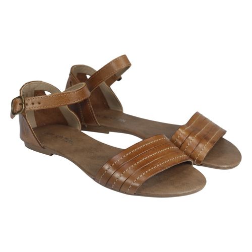 Sandália Rasteira Miss Western 120 Castanho