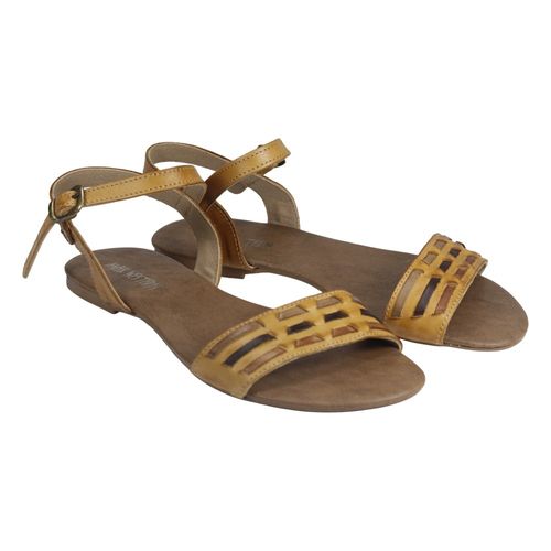 Sandália Rasteira Miss Western 116 Mostarda