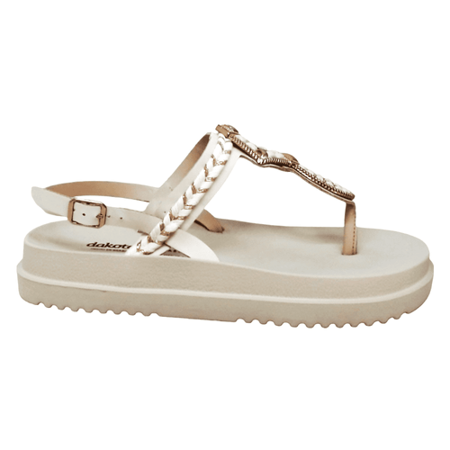 Sandália Rasteira Dakota Y7834 Bege