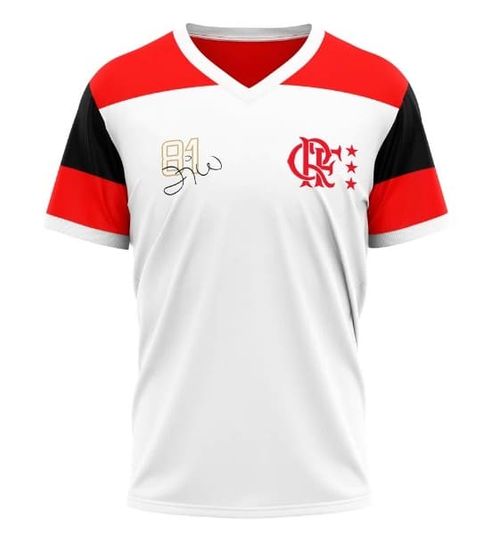Camisa Zico Flamengo Braziline Branco