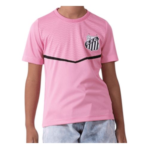 Camisa Braziline Santos Infantil Rosa