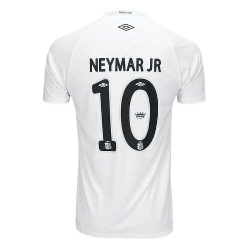 Camisa Umbro Santos I Neymar Jr. N° 10 25/26 Torcedor Branco